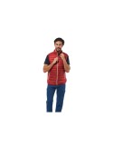 Gilet smanicato in soffice 100% poliestere, imbottitura effetto piuma, colore rosso