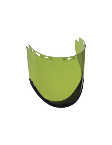 Green polycarbonate injected visor "visor flash"