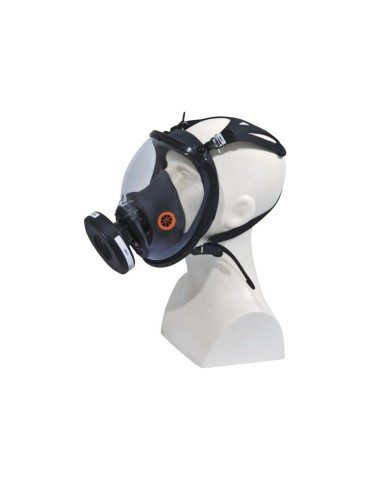 Masque respiratoire en silicone intégral Delta Plus avec fermeture de sangle et visière en polycarbonate