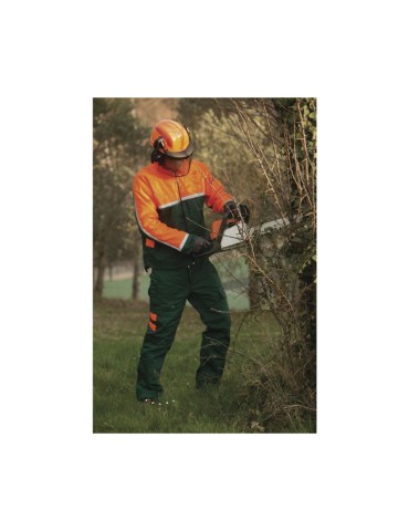 Veste de bûcheron Delta Plus résistante aux coupures avec fermeture éclair et poignets à pression réglables 2