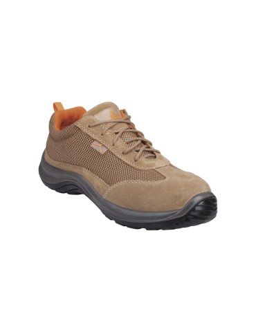 Scarpe basse in pelle scamosciata e poliestere beige asti s1p