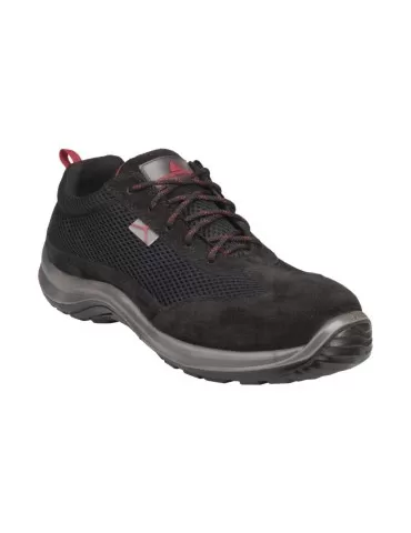 Asti s1p black suede and polyester flat shoes