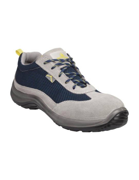 Flat shoes in suede and polyester grey/blue asti s1p Flat shoes in suede and polyester grey/blue asti s1p