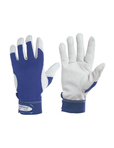 Gant en cuir grain Logica Rugby avec dos tricoté