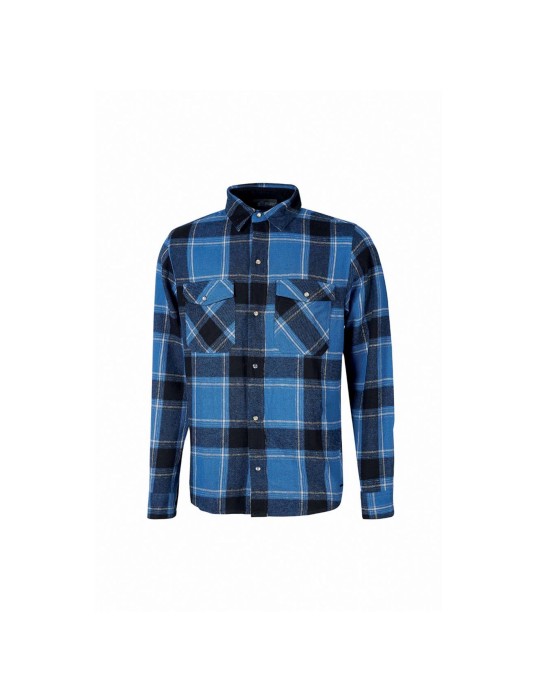 Chemise de travail bleue à carreaux u-power