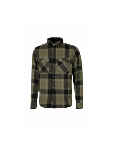 Camisa de trabajo a cuadros verde oscuro u-power