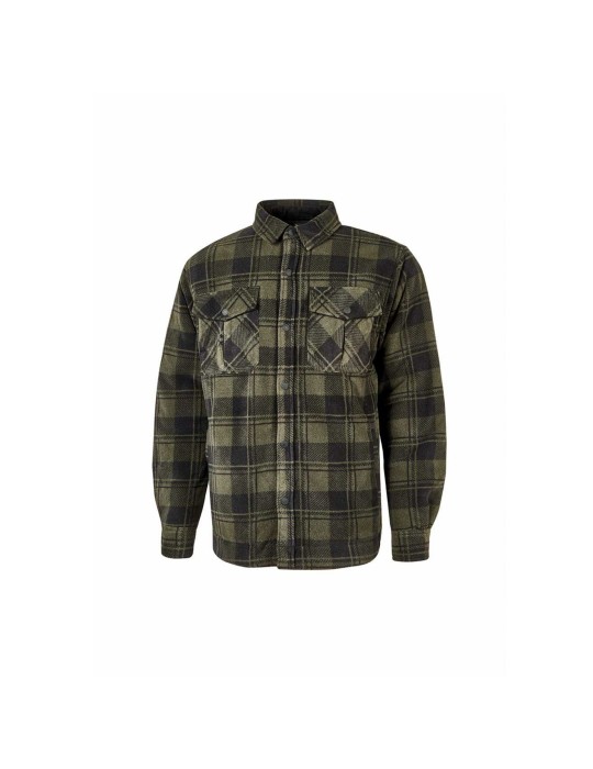 Camisa de trabajo verde u-power cuadros