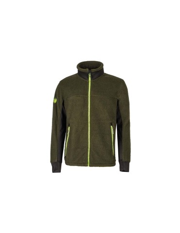Felpa in pile da lavoro con zip U-Power Bark Dark Green EX277DG