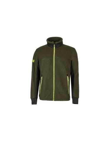 Bark Dark Green u-power Zip Work Fleece Sweatshirt EX277DG