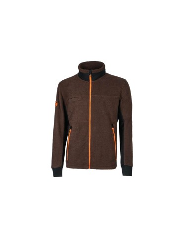 Zip Fleece Sweatshirt u-power Bark Chocolate EX277CH