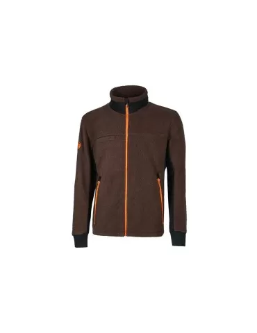 Zip Fleece Sweatshirt u-power Bark Chocolate EX277CH