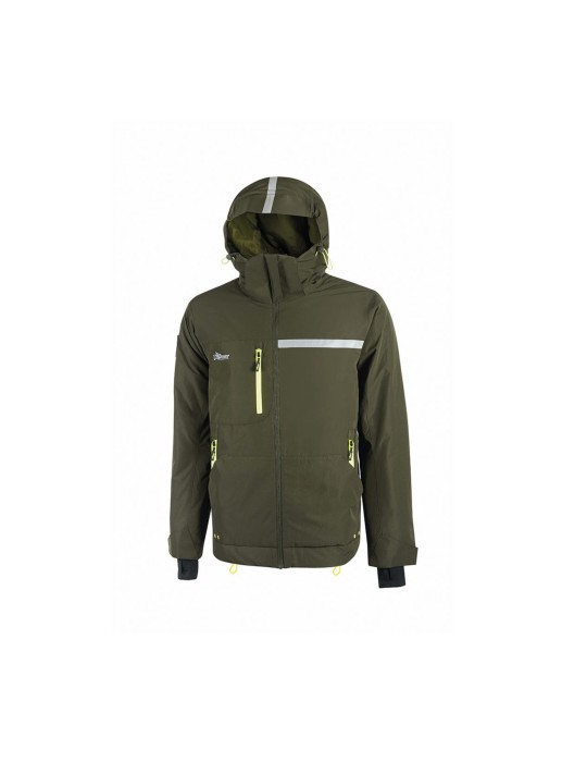 Chaqueta verde repelente al agua u-power