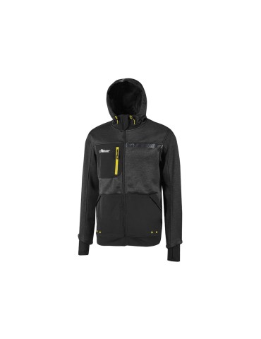 Felpa aperta da lavoro UPower Galaxy Black Carbon FU275BC