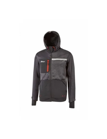 Felpa aperta da lavoro UPower Galaxy Asphalt Grey FU275AG