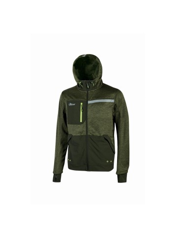 Felpa aperta da lavoro UPower Galaxy Dark Green FU275DG