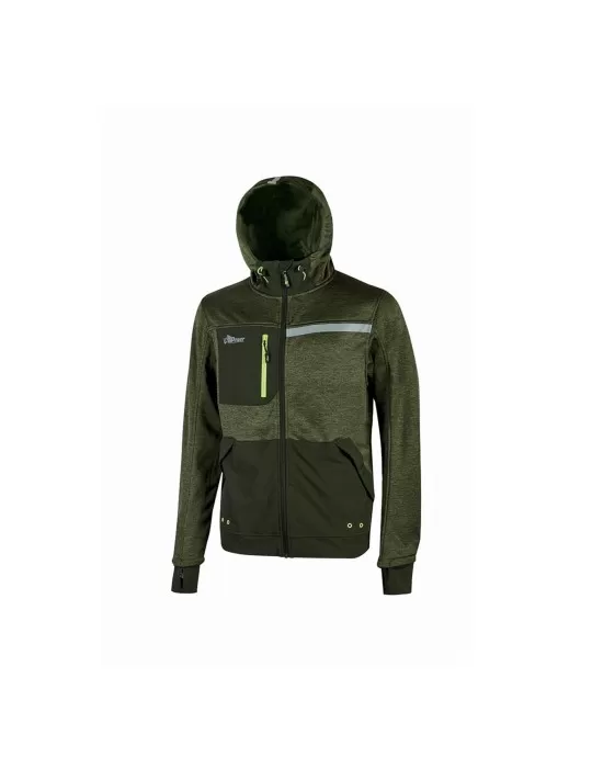 Felpa aperta da lavoro UPower Galaxy Dark Green FU275DG Felpa aperta da lavoro UPower Galaxy Dark Green FU275DG