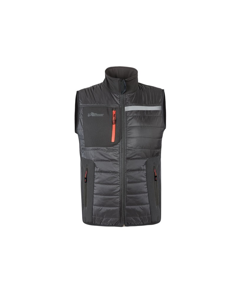 u-power Wall Water Repellent Work Vest Asphalt Grey FU278AG u-power Wall Water Repellent Work Vest Asphalt Grey FU278AG