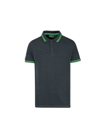 Polo de manga corta U-power negro y verde