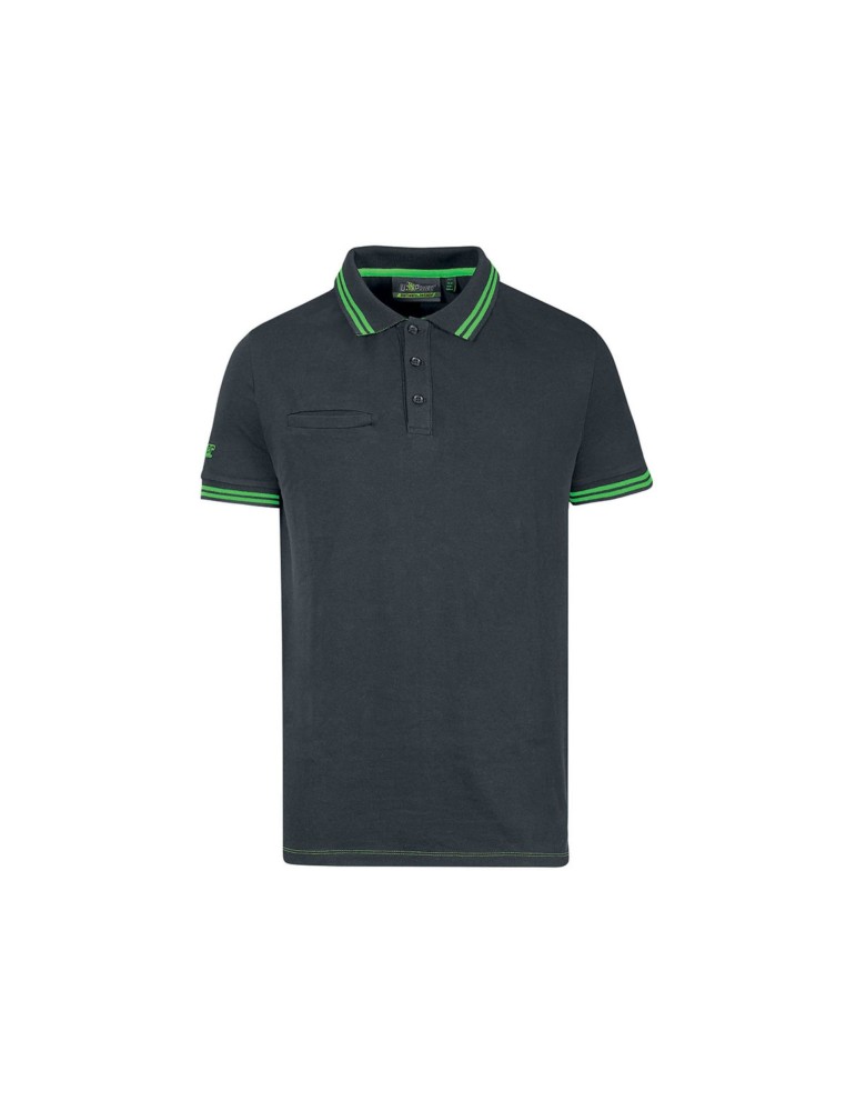 Polo de manga corta U-power negro y verde