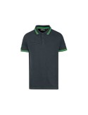 Polo noir et vert U-power manches courtes