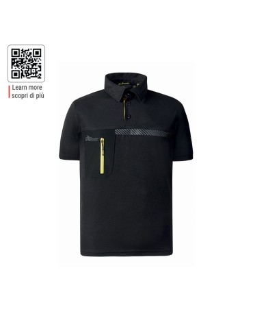 Polo de manga corta u-power negro
