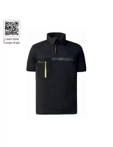 T-shirt da lavoro U Power Libra Black Carbon FU249BC