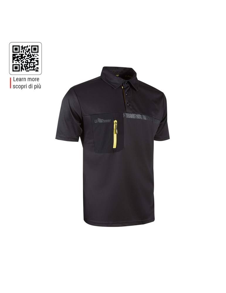 T-shirt da lavoro U Power Libra Black Carbon FU249BC