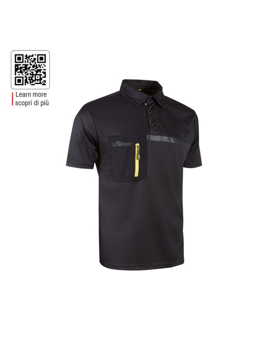 T-shirt da lavoro U Power Libra Black Carbon FU249BC