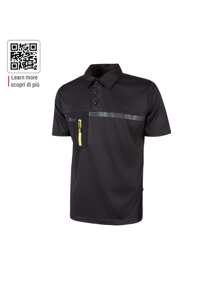 U Power Libra Black Carbon FU249BC work t-shirt