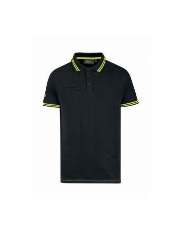 UPower Way Short Sleeve Polo Black Carbon EY264BC