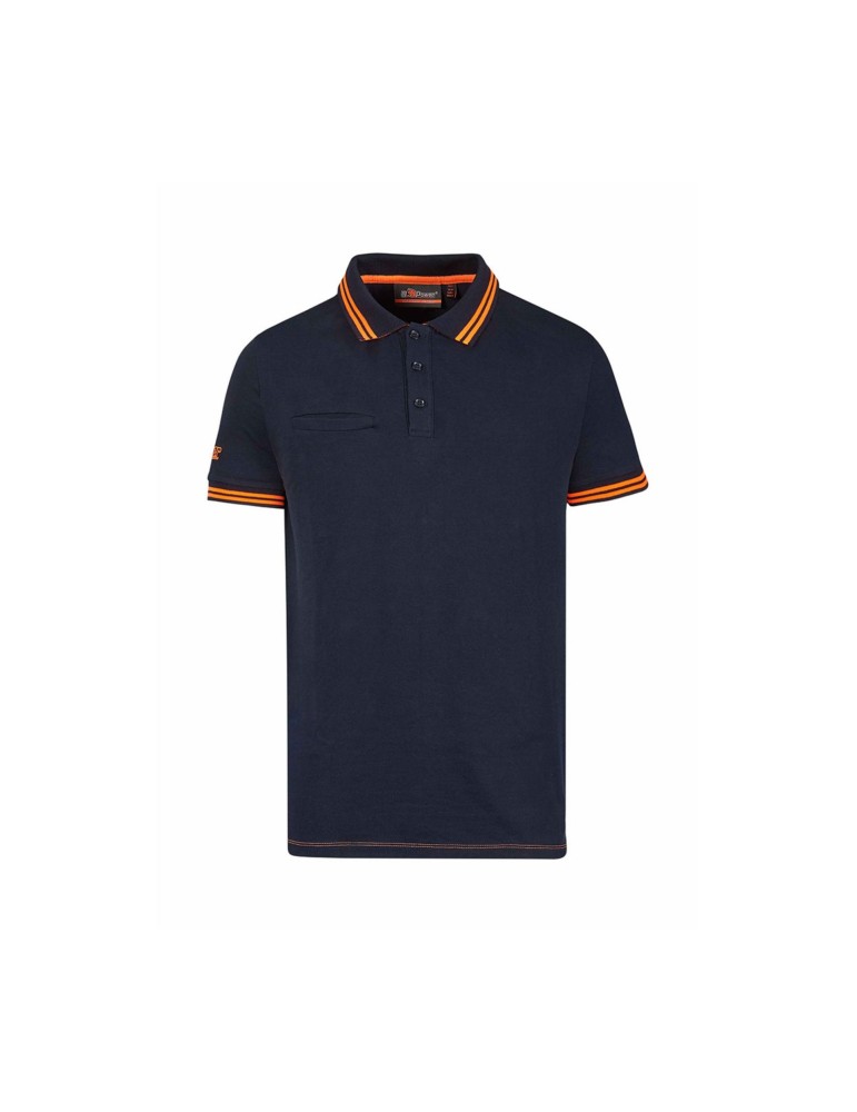 UPower Way Deep Blue Short Sleeve Polo Shirt EY264DB UPower Way Deep Blue Short Sleeve Polo Shirt EY264DB