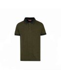 Camisa polo de manga corta u-power verde y negra