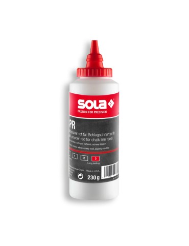 Polvere di gesso con pigmenti colorati rosso