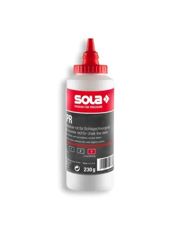 Polvere di gesso con pigmenti colorati rosso