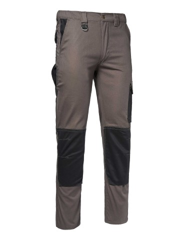 Pantalon Logica en polycoton gris et noir