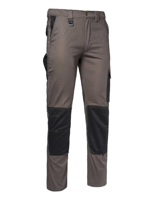 Pantalones Logica en poliéster gris y negro