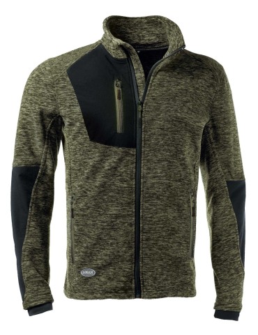 Micropyle stretch zip lunga oliva logica professional