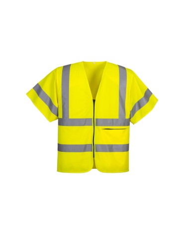 Gilet alta visibilit&agrave; giallo classe 3