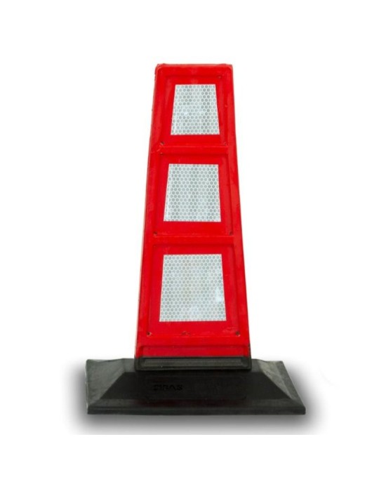 DEFLECO flexibler Gummiabgrenzer mit 6 hochintensiven reflektierenden Einsätzen