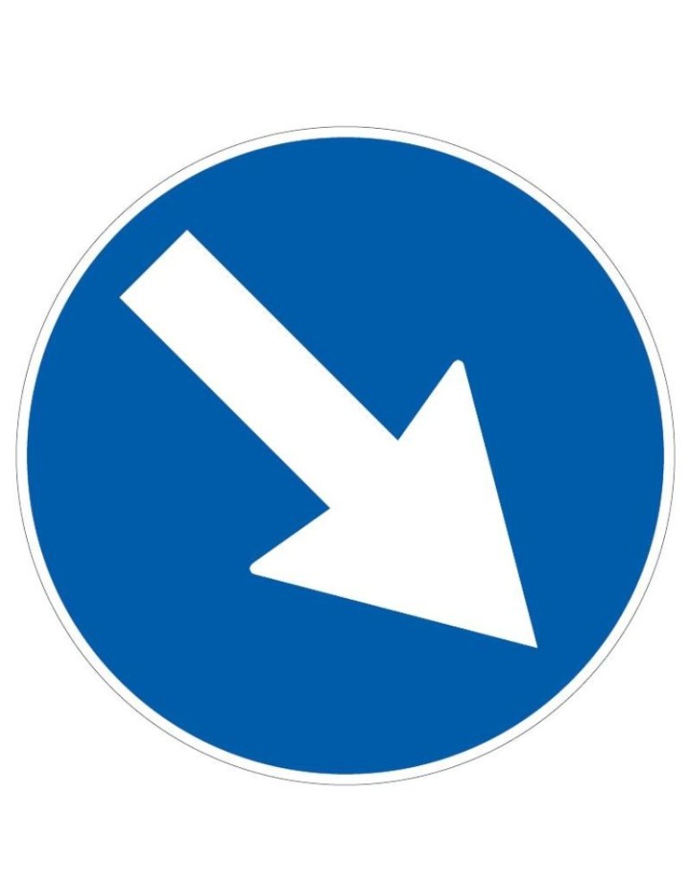 Diamètre discale. 60 cm classe 1 fig. 82/G « Passage pivotant obligatoire »