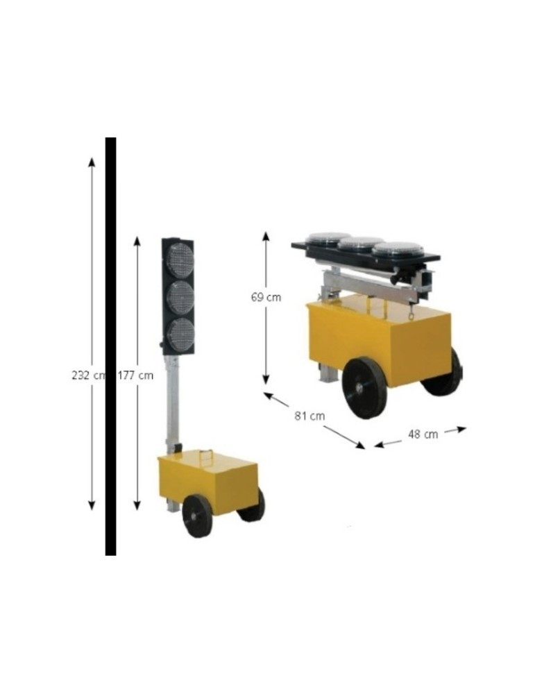 Mobile LED traffic light system with wireless technology