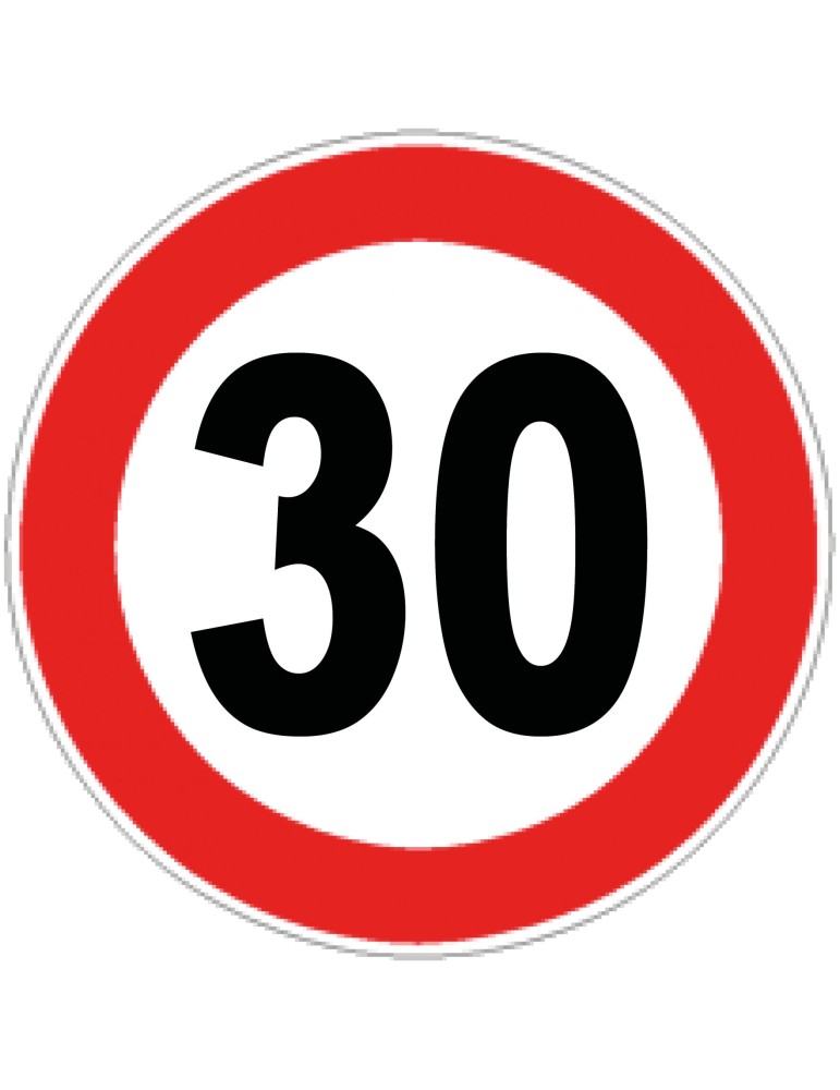 Disc diam. 60 cm class 1 fig. 50 " maximum speed limit 30km/h "