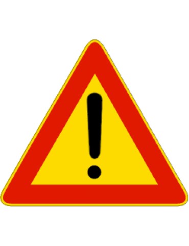 Cartello triangolo lato 90 in ferro classe 2 fig. 388 &quot;altri pericoli&quot;