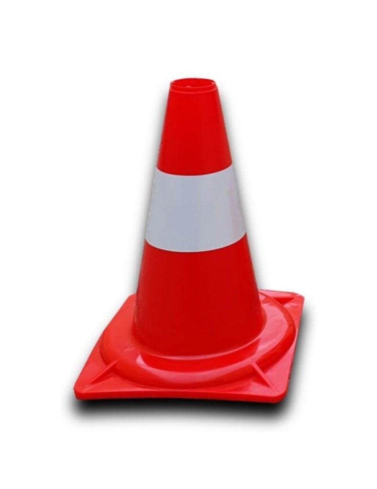 Kunststoffkegel h 30 cm – weiß/rot