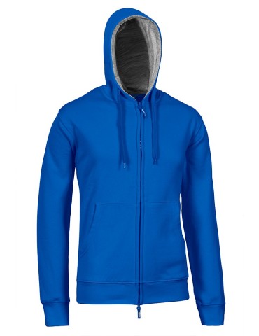 Felpe FELPA FULL ZIP CAPPUCCIO ATHENA BLU ROYAL della SOCIM