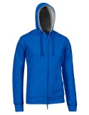 Felpe FELPA FULL ZIP CAPPUCCIO ATHENA BLU ROYAL della SOCIM