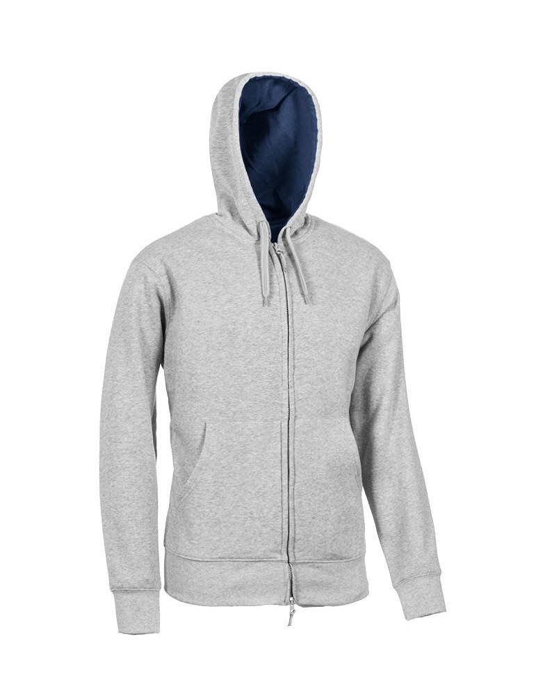 Sudadera gris SOCIM Sottozero con cremallera completa