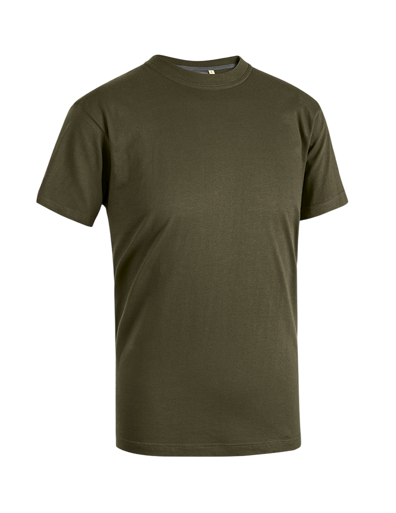 Camiseta de cuello redondo SOCIM Sottozero verde militar 100% algodón