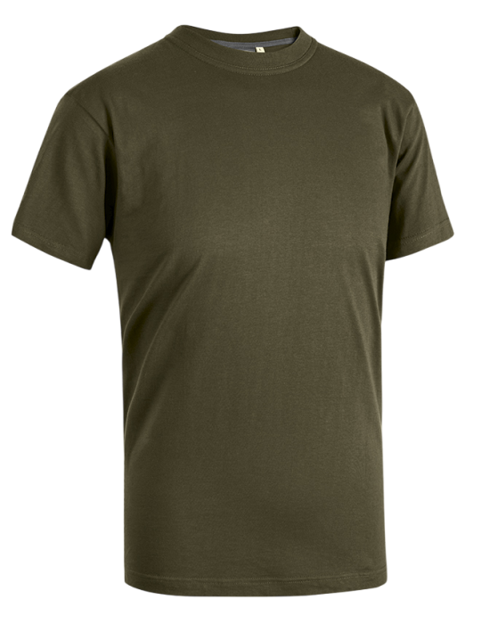 Camiseta de cuello redondo SOCIM Sottozero verde militar 100% algodón