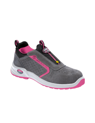 Logica Low Safety Schuhgrau und Fuchsia